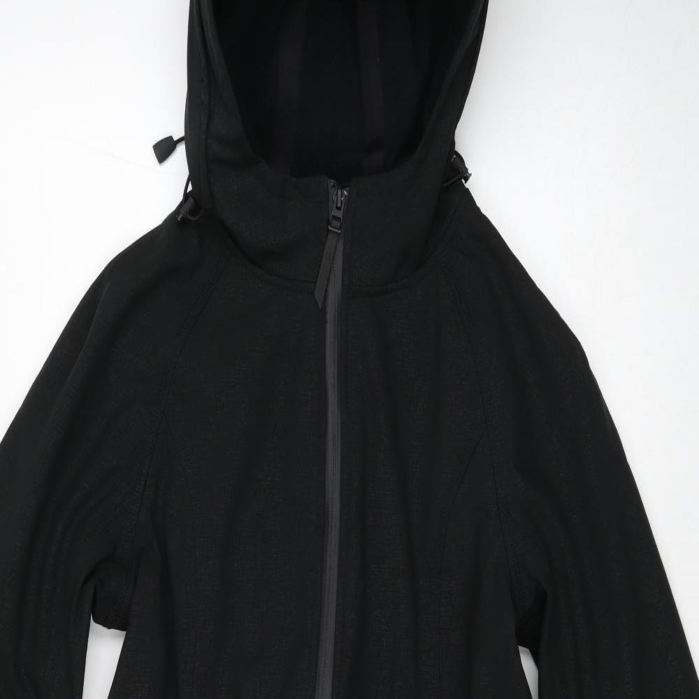 Marks and Spencer Womens Black Rain Coat Coat Size 8 Zip