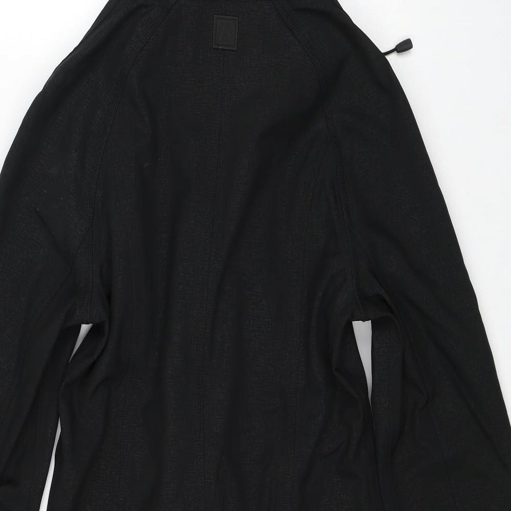 Marks and Spencer Womens Black Rain Coat Coat Size 8 Zip