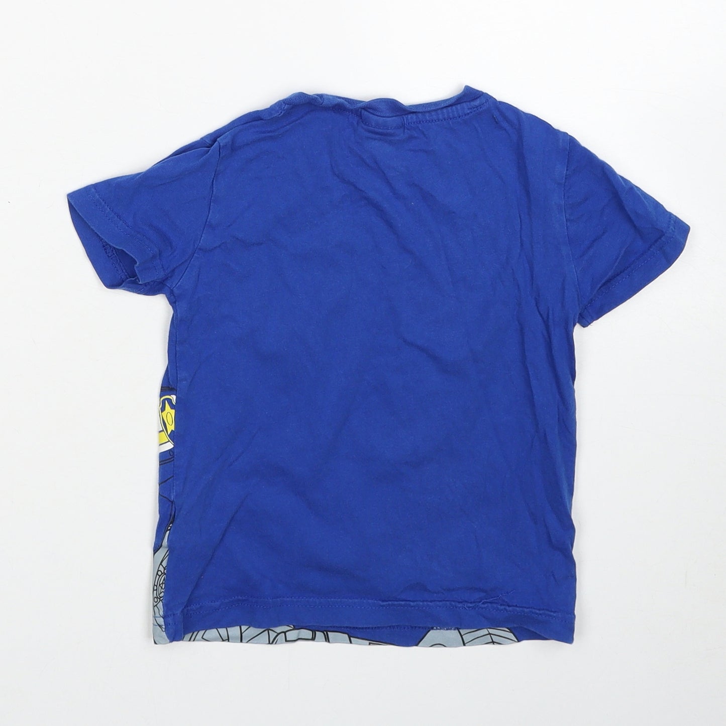 Paw Patrol Boys Blue Cotton Basic T-Shirt Size 2-3 Years Round Neck Pullover - Chase