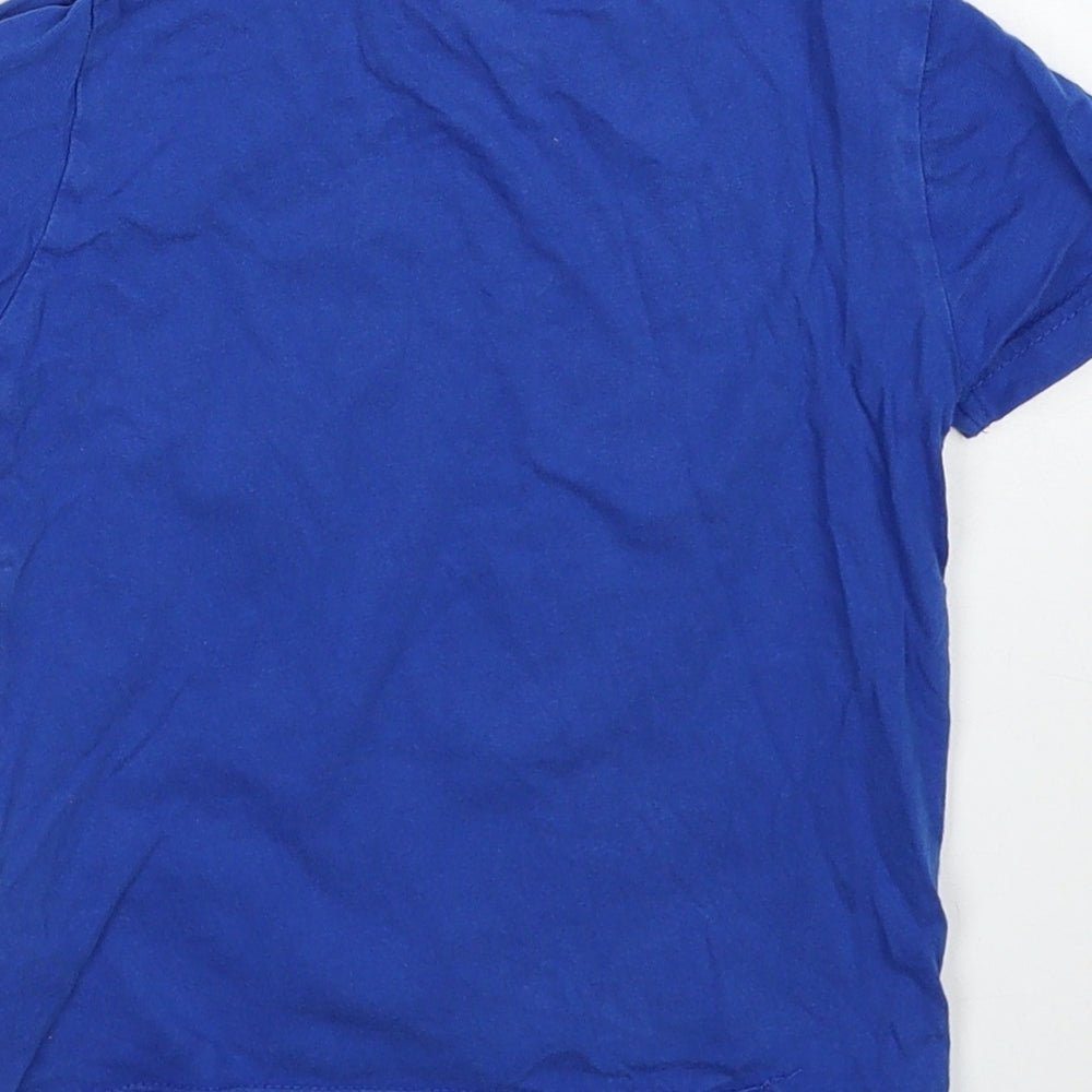 Paw Patrol Boys Blue Cotton Basic T-Shirt Size 2-3 Years Round Neck Pullover - Chase