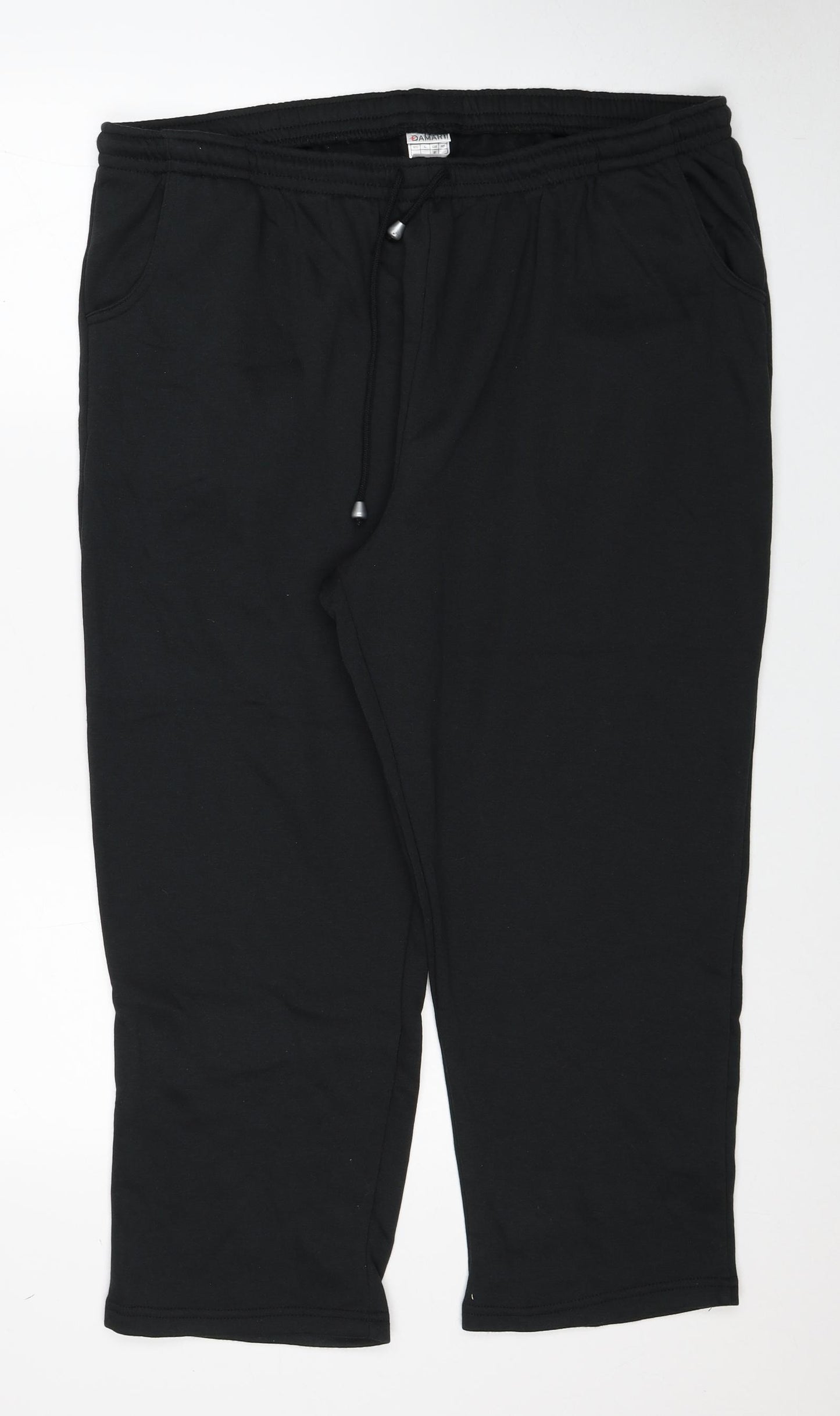 Damart Womens Black Polyester Jogger Trousers Size 22 Regular Drawstring - Size 22-24