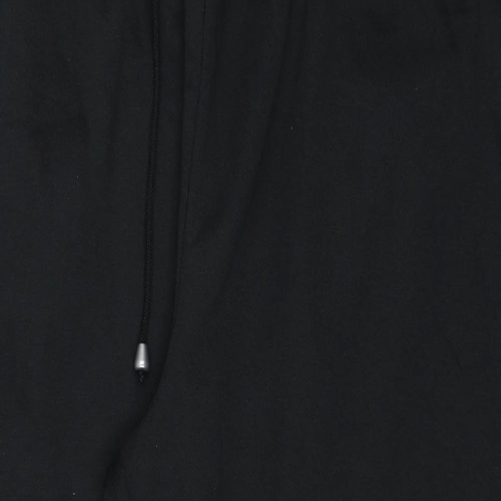 Damart Womens Black Polyester Jogger Trousers Size 22 Regular Drawstring - Size 22-24
