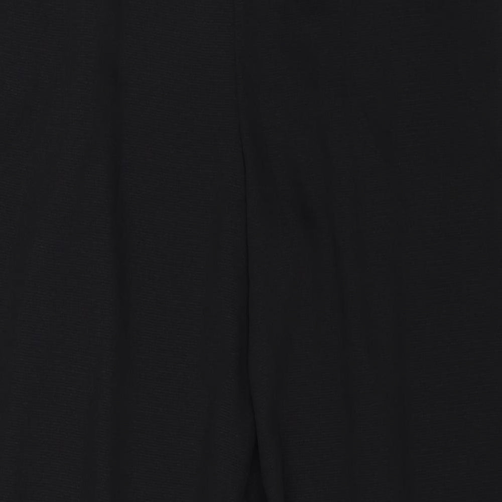 Topshop Womens Black Polyester Trousers Size 8 Regular Zip