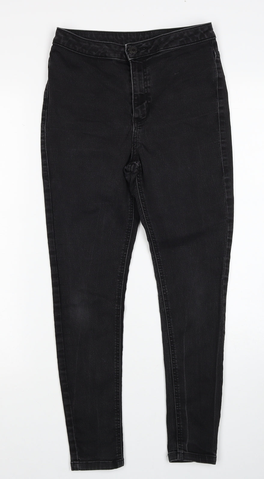 Marks and Spencer Womens Black Cotton Jegging Jeans Size 12 Regular Zip