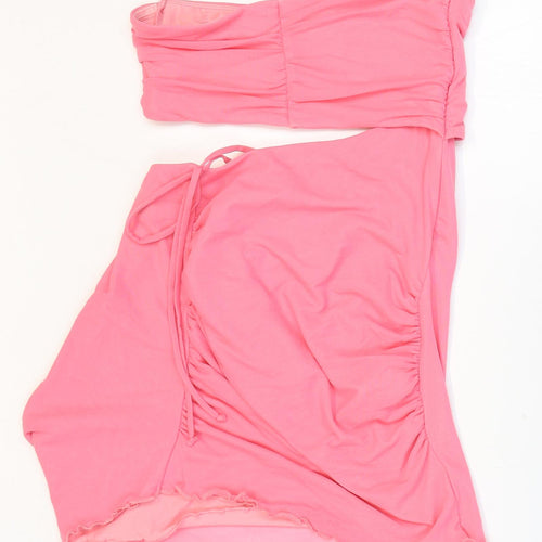 Polly Womens Pink Nylon Swimdress Size 8