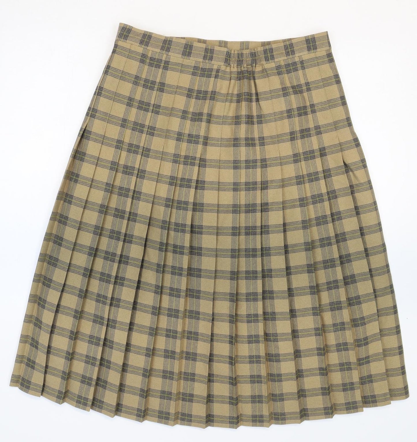 Honor Millburn Womens Multicoloured Plaid Polyester Pleated Skirt Size 14 Zip