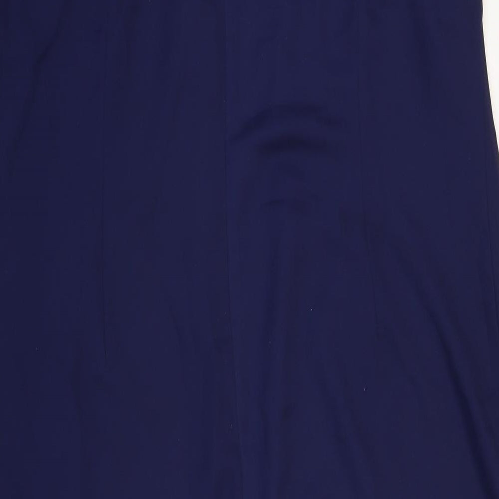 Classic Womens Purple Polyester Tank Dress Size 20 Round Neck Zip