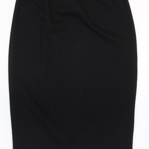 Miss Faceless Womens Black Polyester Straight & Pencil Skirt Size M