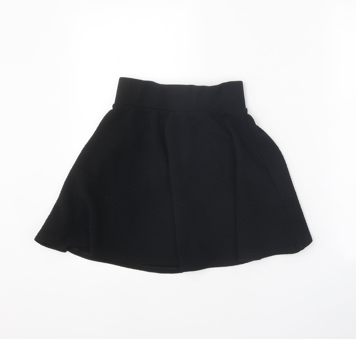Candy Couture Girls Black Polyester Skater Skirt Size 11 Years Regular Pull On