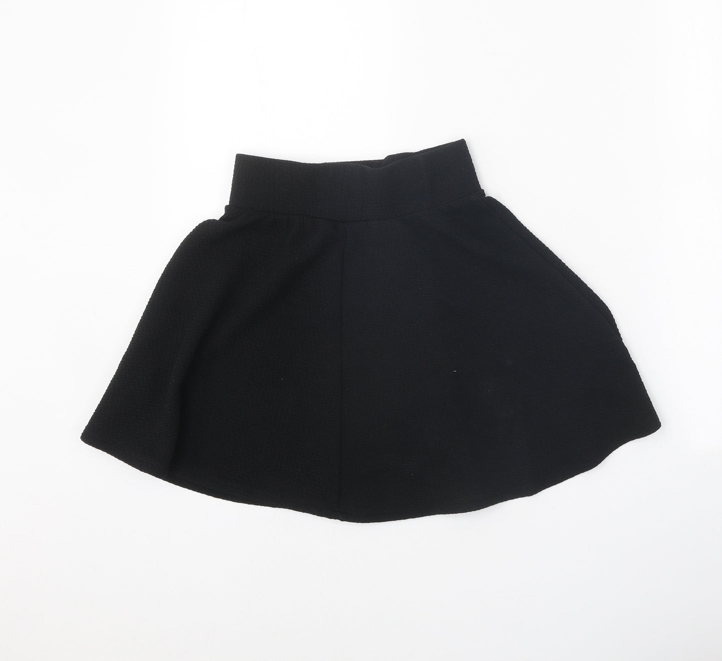 Candy Couture Girls Black Polyester Skater Skirt Size 11 Years Regular Pull On