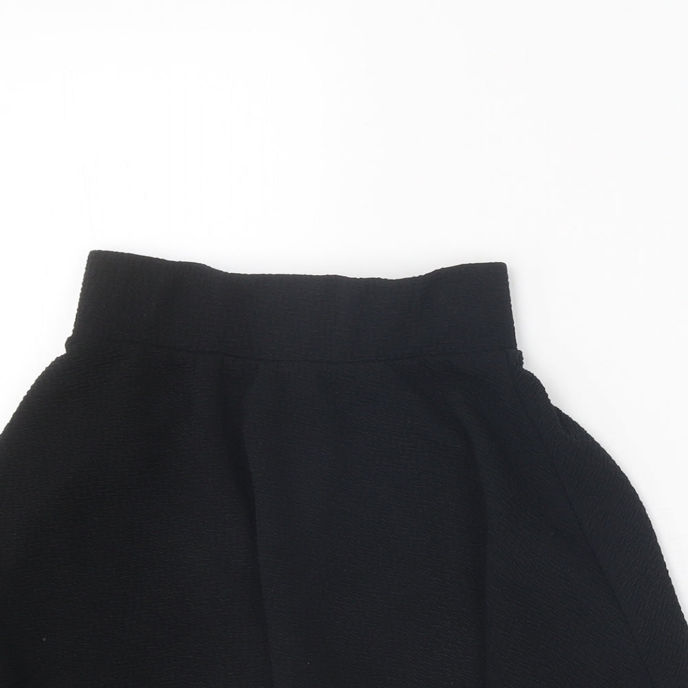 Candy Couture Girls Black Polyester Skater Skirt Size 11 Years Regular Pull On