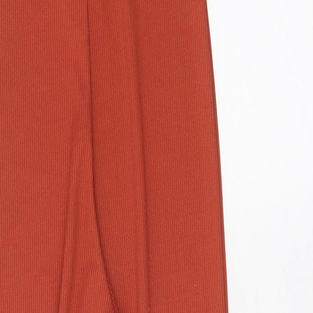 PRETTYLITTLETHING Womens Orange Polyester Jumpsuit One-Piece Size 6 Pullover