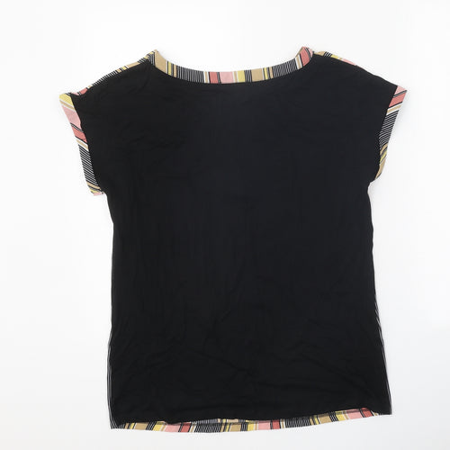 Papaya Womens Multicoloured Striped Polyester Basic Blouse Size 8 Scoop Neck