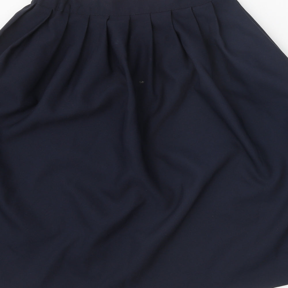 French Toast Womens Blue Polyester Pleated Skirt Size 16 Zip