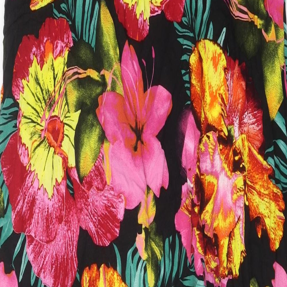 George Womens Multicoloured Floral Viscose Maxi Size 20 Scoop Neck Drawstring