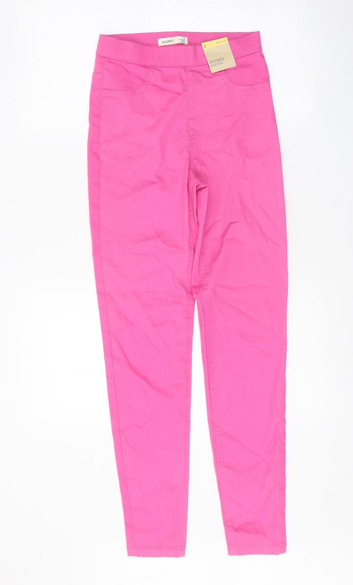Marks and Spencer Womens Pink Cotton Jegging Jeans Size 60 in Regular