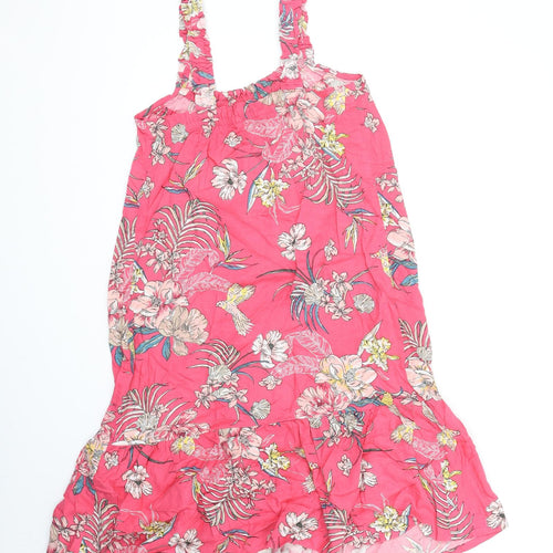 Marks and Spencer Womens Pink Geometric Viscose Top Dress Size 6