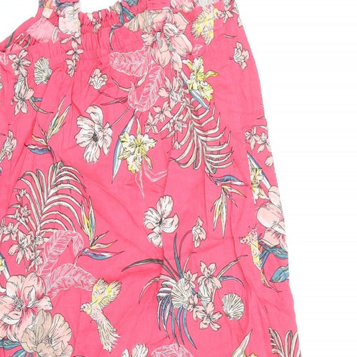 Marks and Spencer Womens Pink Geometric Viscose Top Dress Size 6