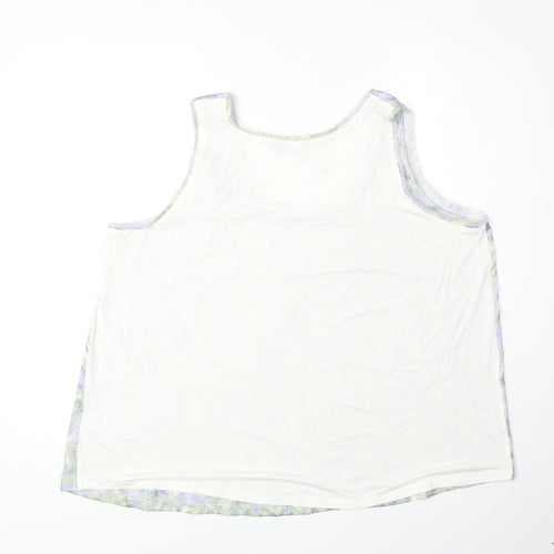 Marks and Spencer Womens Multicoloured Geometric Polyester Basic Tank Size 18 Round Neck