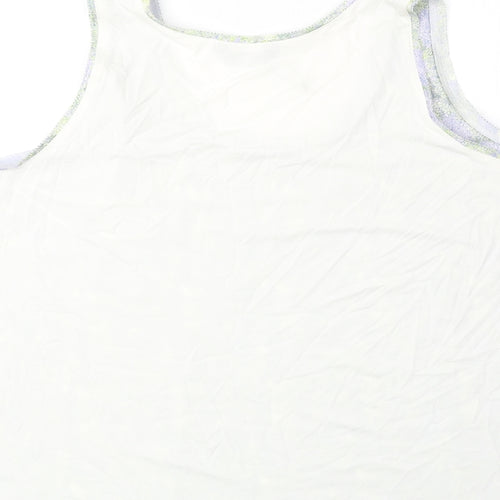 Marks and Spencer Womens Multicoloured Geometric Polyester Basic Tank Size 18 Round Neck