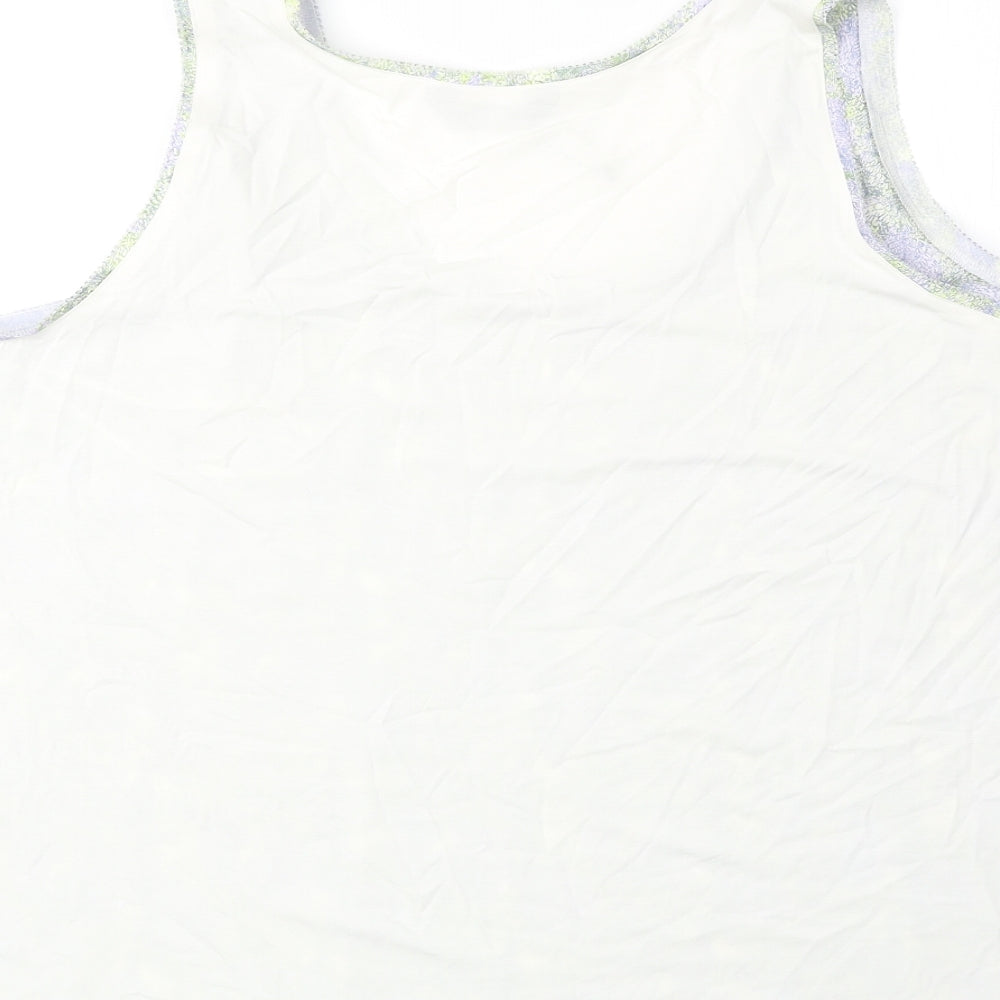Marks and Spencer Womens Multicoloured Geometric Polyester Basic Tank Size 18 Round Neck