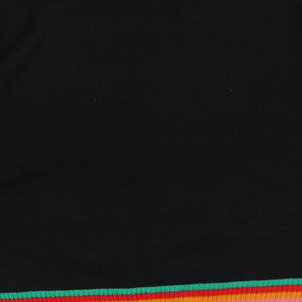 Brave Soul Womens Black Round Neck Acrylic Pullover Jumper Size M
