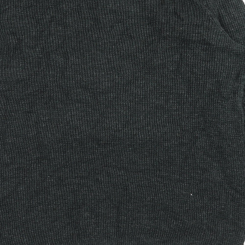 H&M Womens Green Round Neck Cotton Pullover Jumper Size L