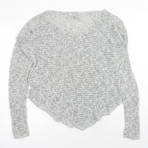 Abercrombie & Fitch Womens Grey Boat Neck Cotton Pullover Jumper Size M