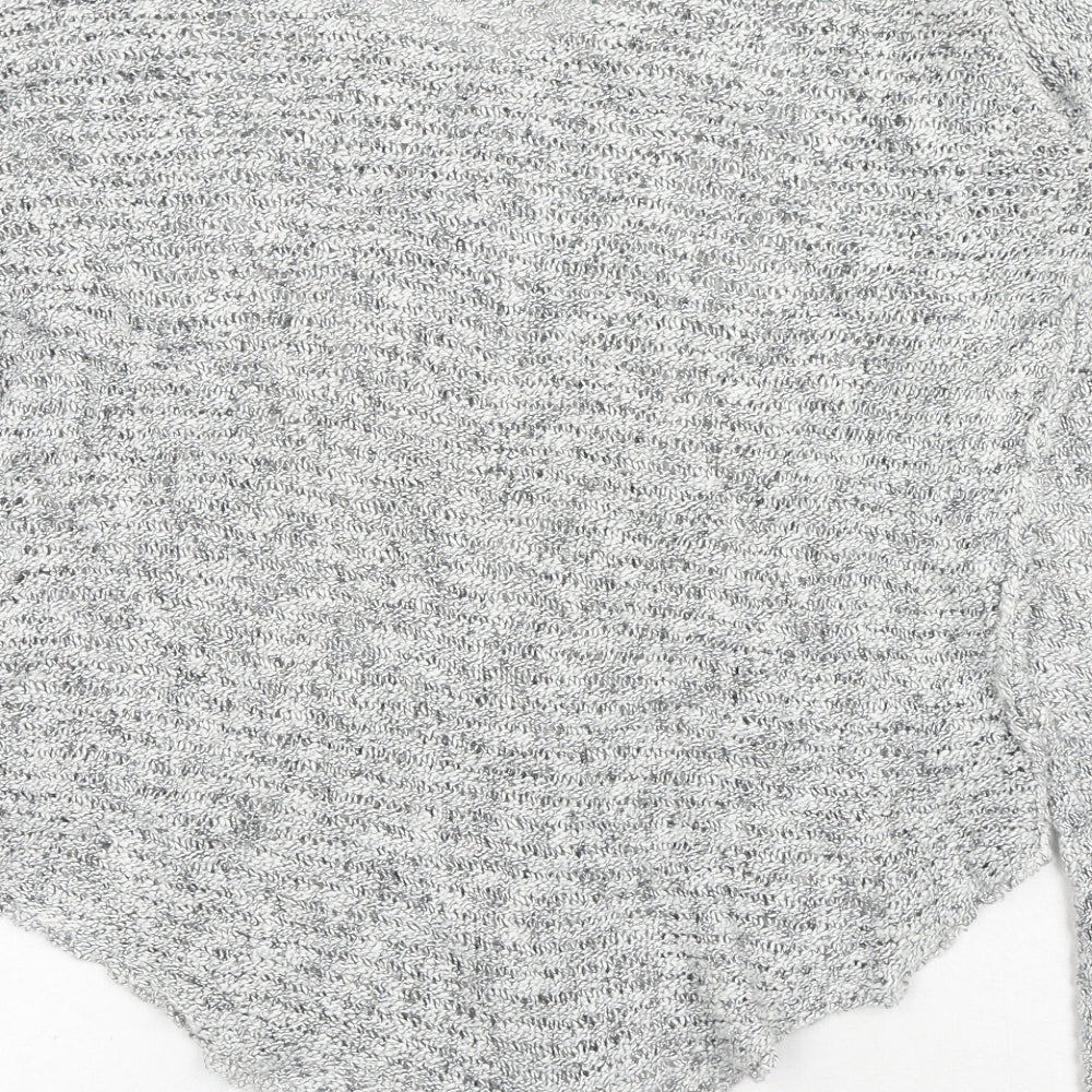 Abercrombie & Fitch Womens Grey Boat Neck Cotton Pullover Jumper Size M