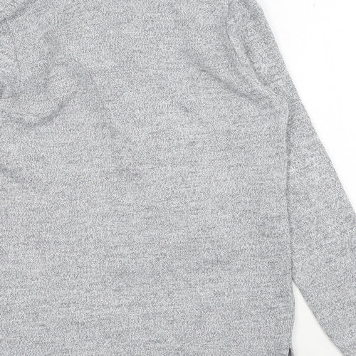 Envy Womens Grey Round Neck Acrylic Pullover Jumper Size S