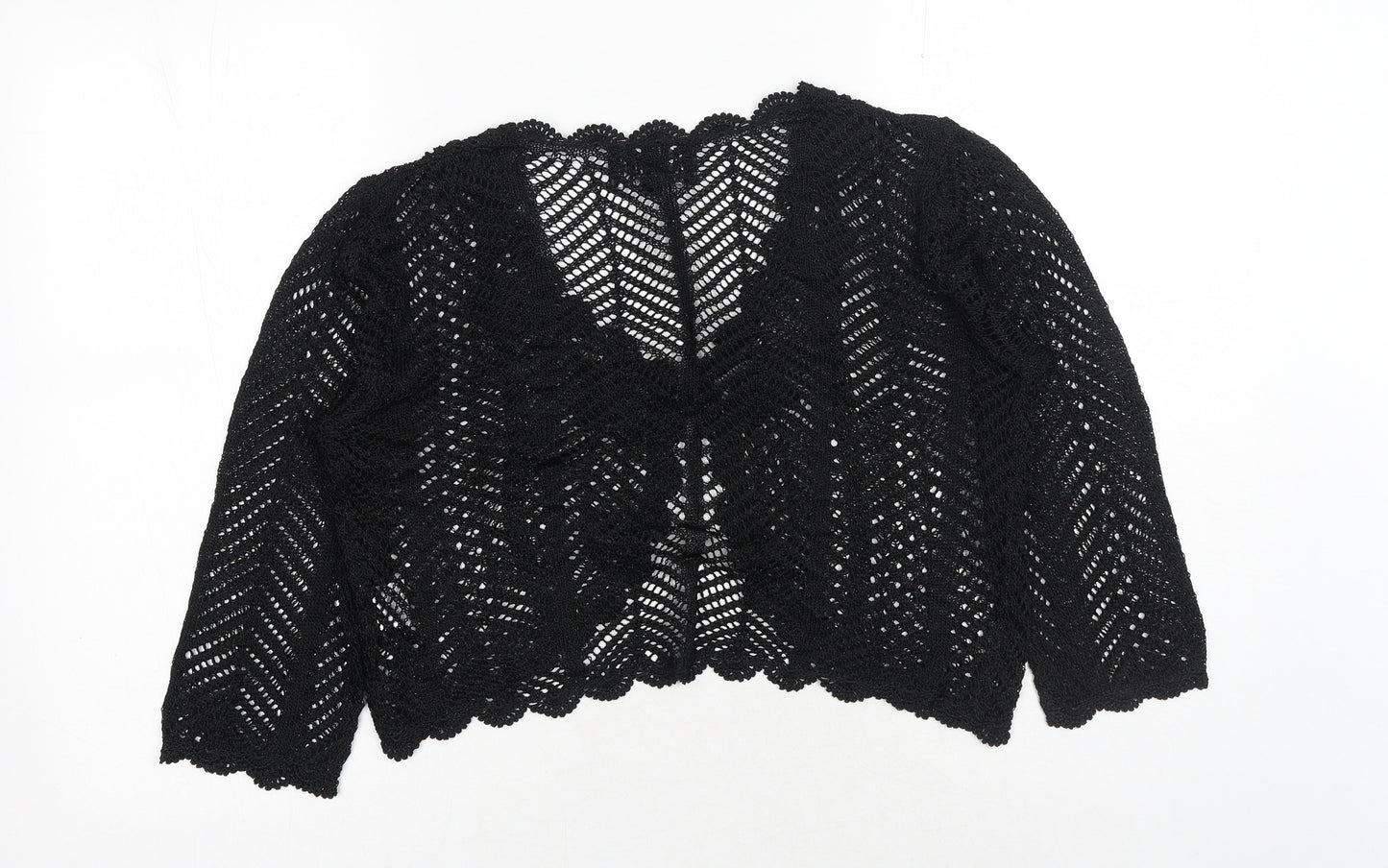 Casamia Womens Black V-Neck Viscose Cardigan Jumper Size S