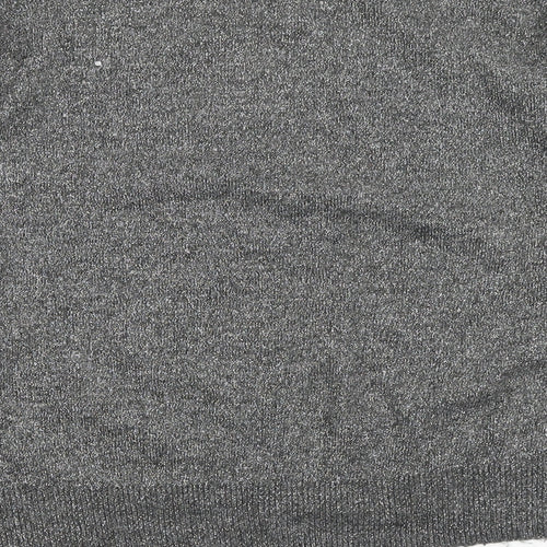 H&M Womens Silver Round Neck Acrylic Pullover Jumper Size M
