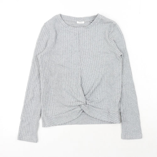 NEXT Girls Grey Viscose Pullover Sweatshirt Size 11 Years Pullover