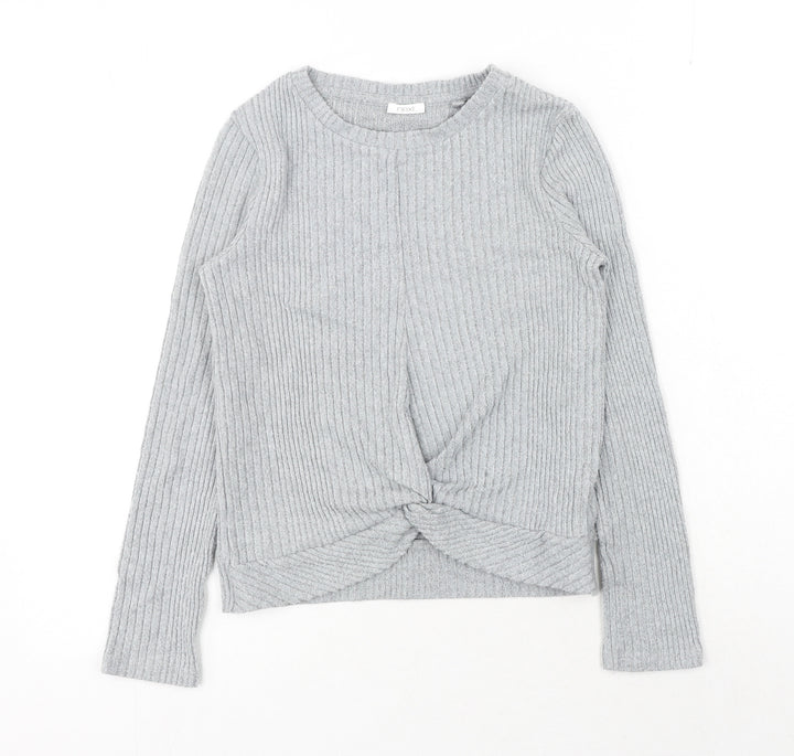 NEXT Girls Grey Viscose Pullover Sweatshirt Size 11 Years Pullover