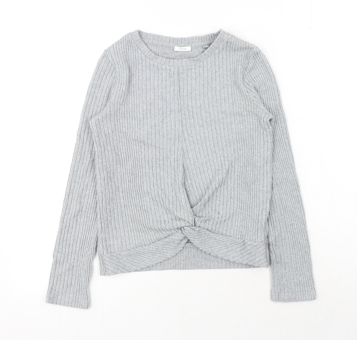 NEXT Girls Grey Viscose Pullover Sweatshirt Size 11 Years Pullover
