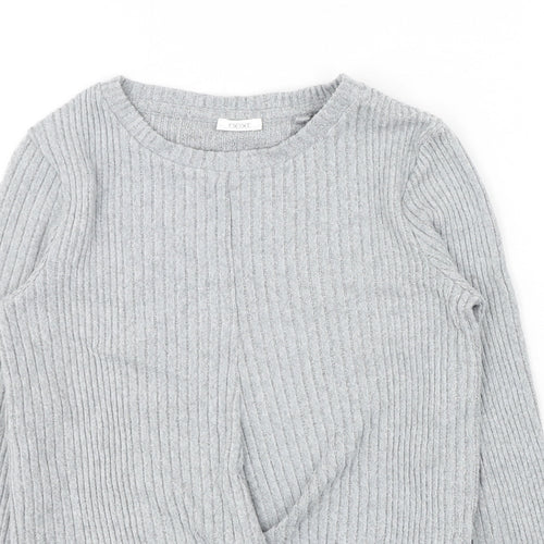 NEXT Girls Grey Viscose Pullover Sweatshirt Size 11 Years Pullover