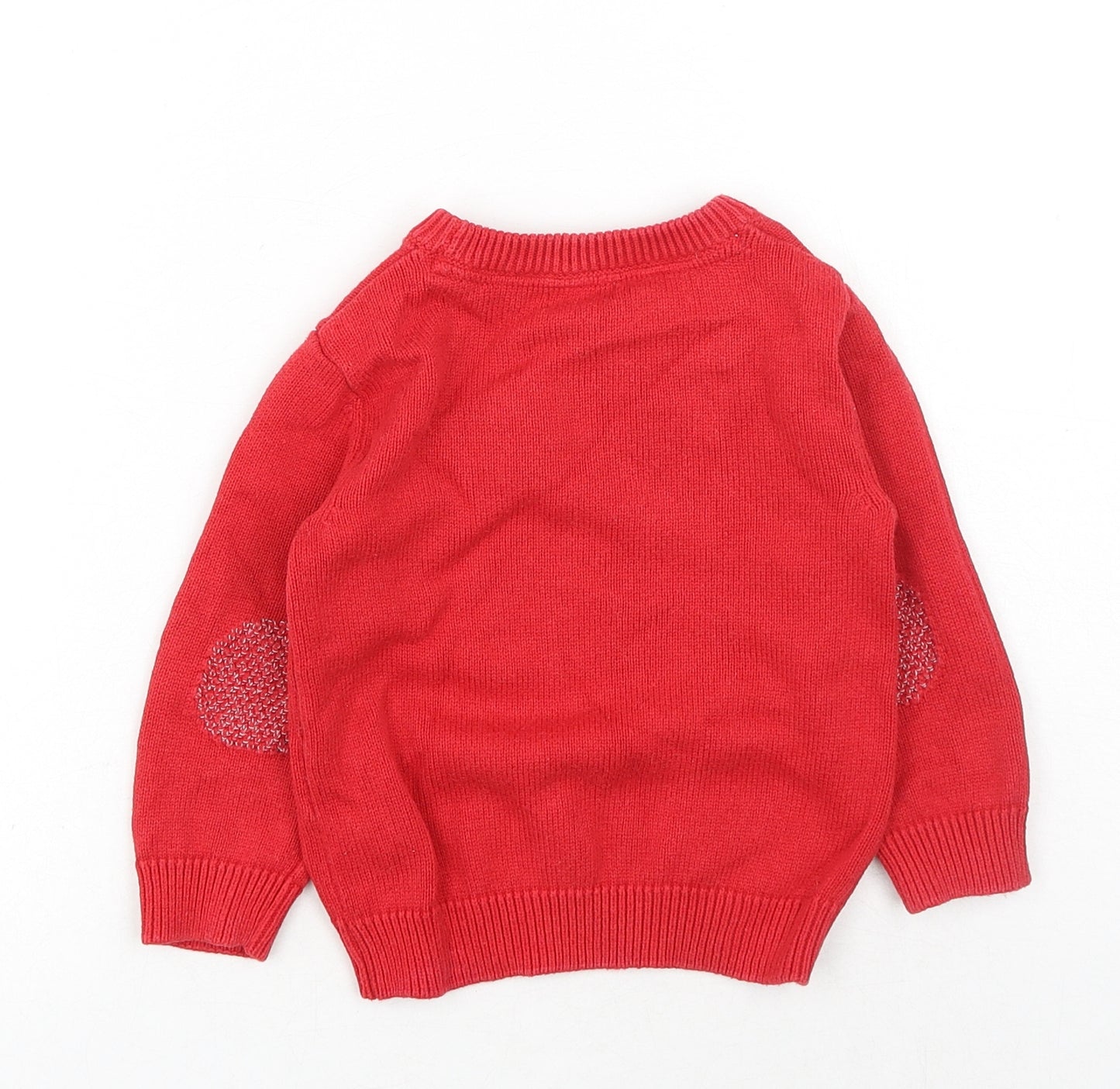 NEXT Baby Red Cotton Pullover Jumper Size 18-24 Months Pullover - Monkey