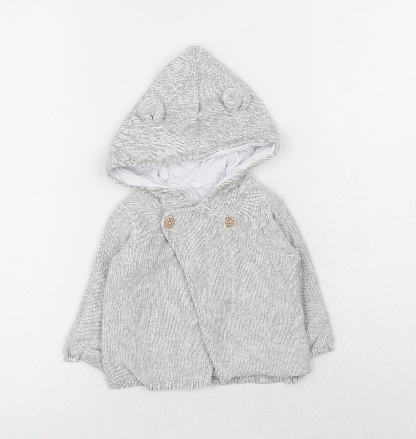 Matalan Baby Grey Jacket Size 3-6 Months Button