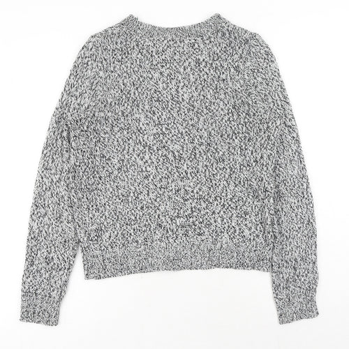 H&M Womens Grey Round Neck Acrylic Pullover Jumper Size XS