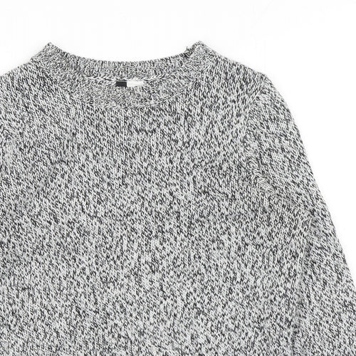 H&M Womens Grey Round Neck Acrylic Pullover Jumper Size XS
