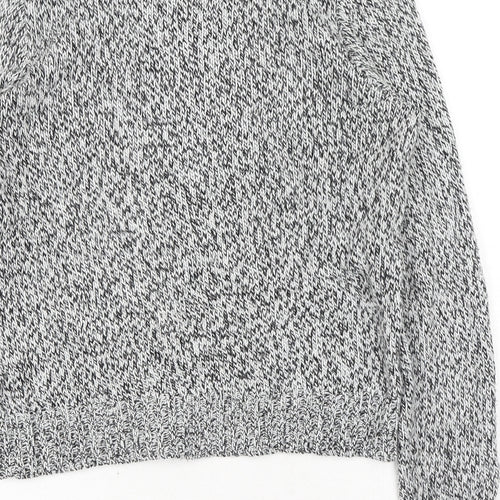 H&M Womens Grey Round Neck Acrylic Pullover Jumper Size XS