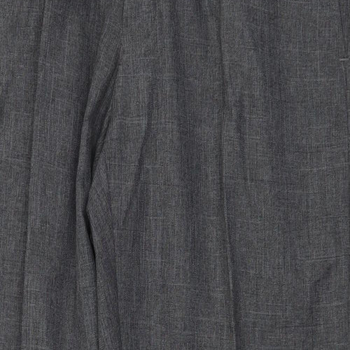 Marks and Spencer Mens Grey Polyester Trousers Size 34 in Regular Zip