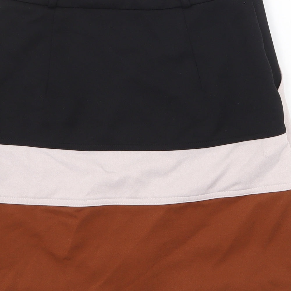 River Island Womens Multicoloured Polyester Mini Skirt Size 6 Zip