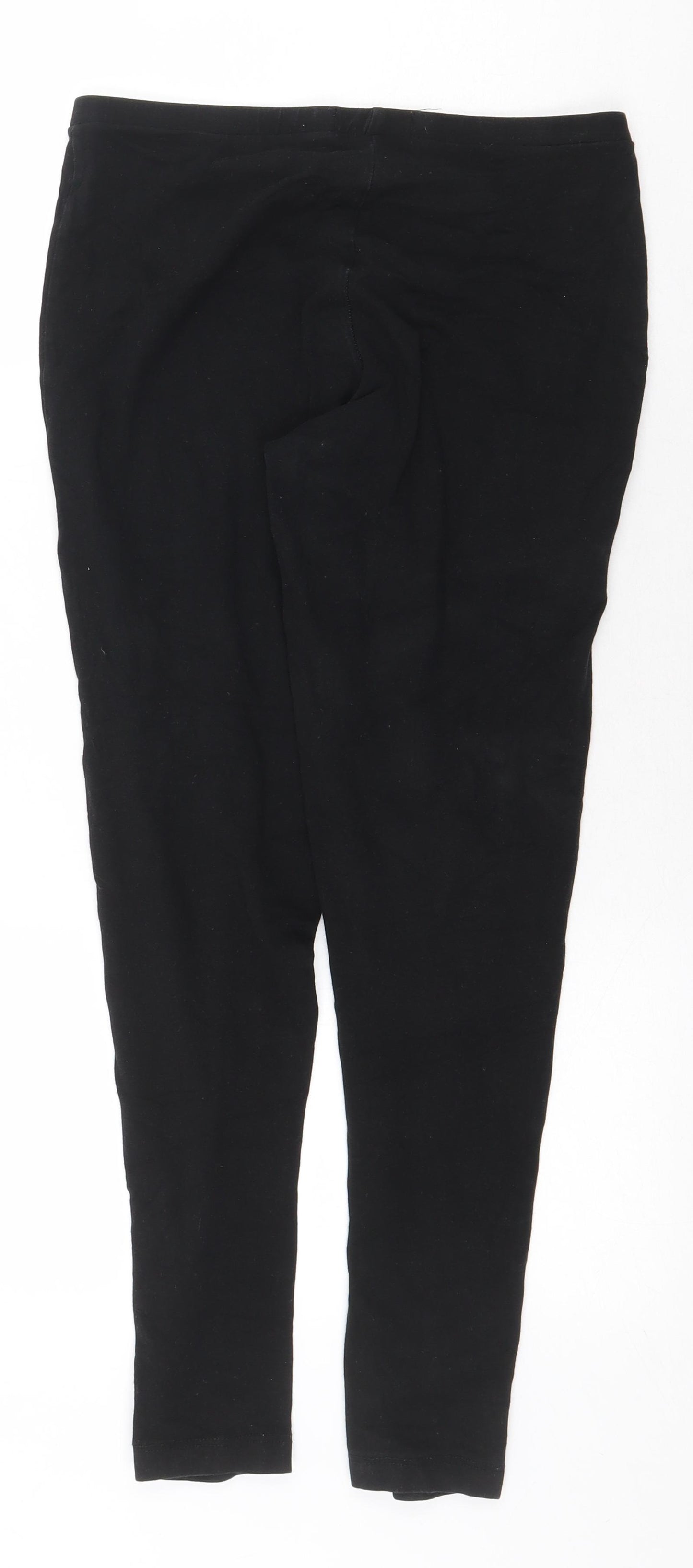 Primark Womens Black Cotton Jogger Leggings Size 12