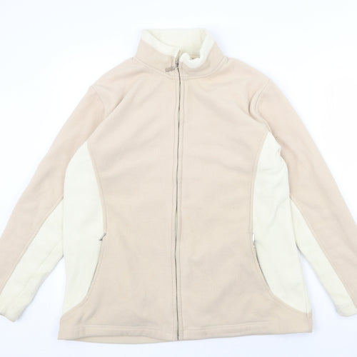 Bonmarché Womens Beige Geometric Jacket Size S Zip