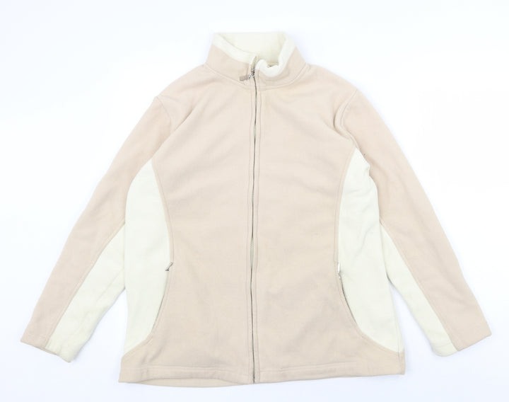 Bonmarché Womens Beige Geometric Jacket Size S Zip