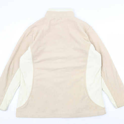 Bonmarché Womens Beige Geometric Jacket Size S Zip