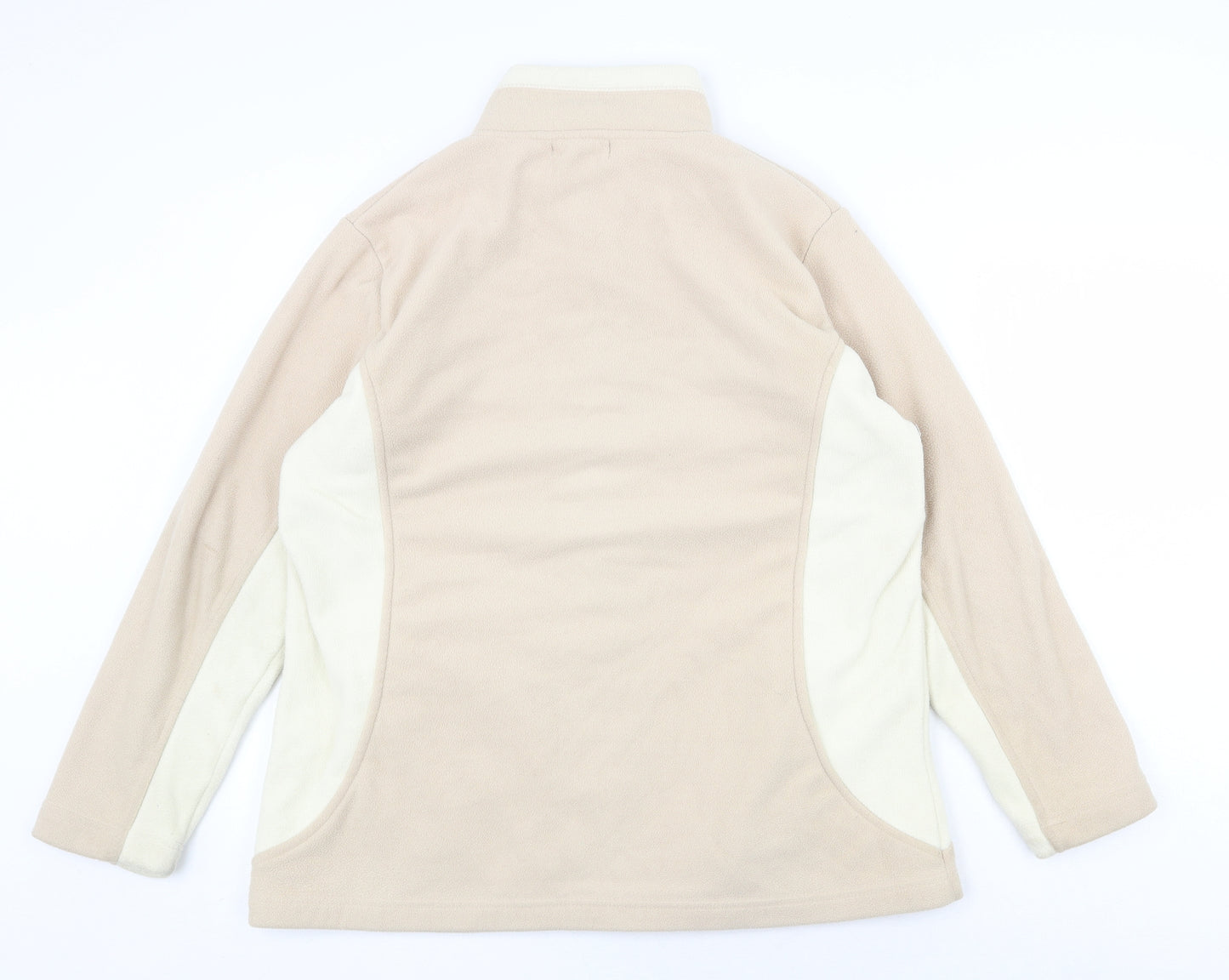 Bonmarché Womens Beige Geometric Jacket Size S Zip
