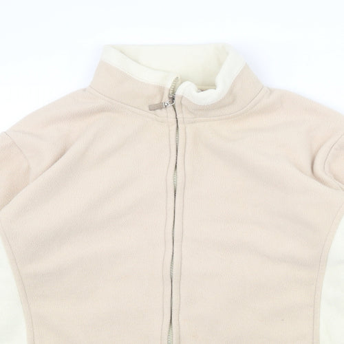 Bonmarché Womens Beige Geometric Jacket Size S Zip