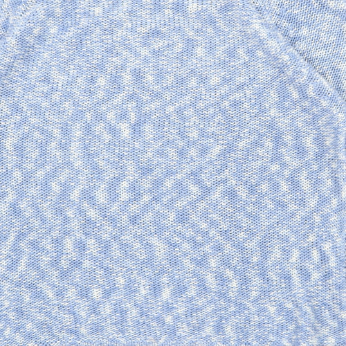 M&Co Womens Blue Round Neck Acrylic Pullover Jumper Size 12